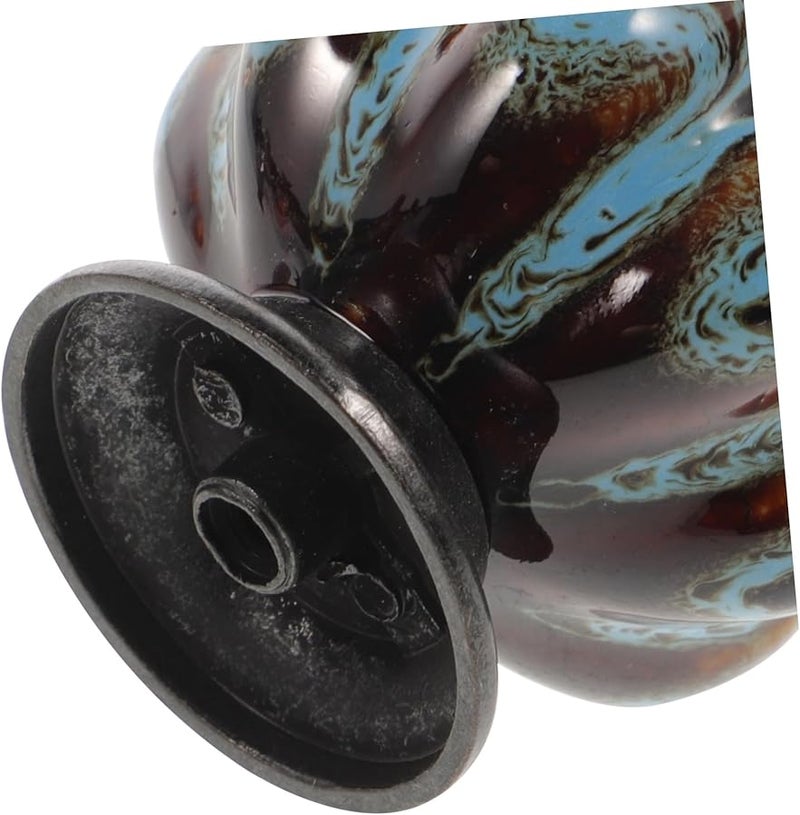 Vintage Leopard Print Ceramic Cabinet Knobs 2Pcs Drawer Pulls For Kitchen Cupboard Dresser - Image 3